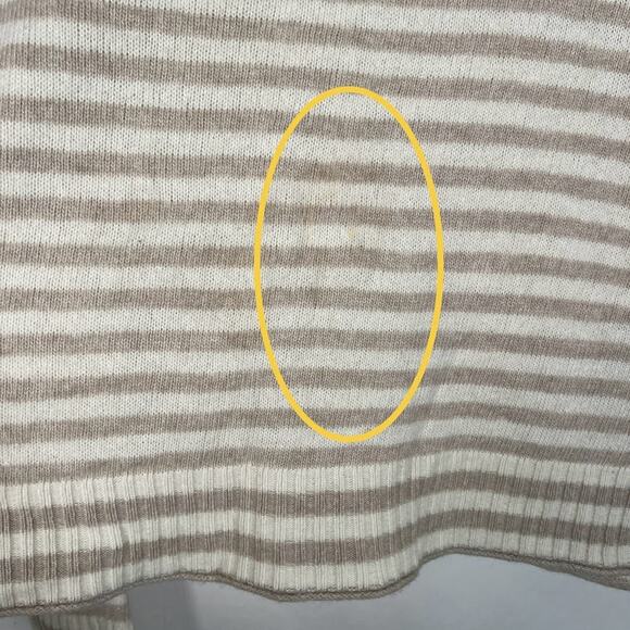 Jenni Kayne Women's Wool Cashmere Crew Neck Striped Sweater L Long Sleeve *Read - Picture 8 of 8